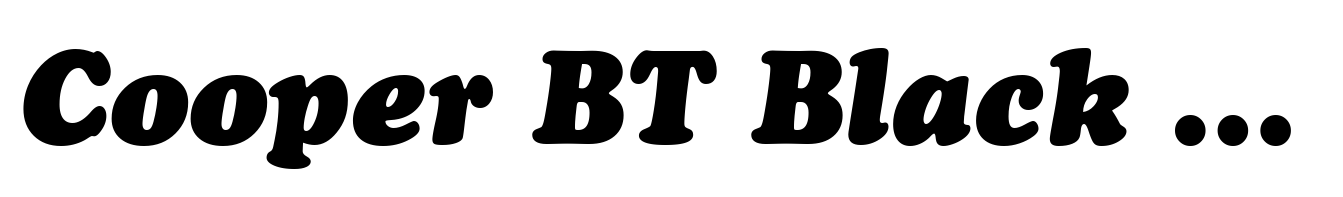 Cooper BT Black Italic Headline